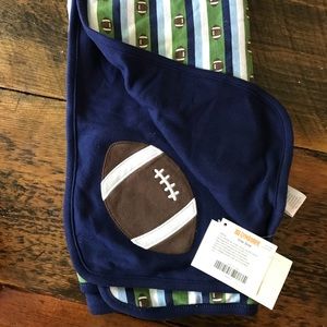 Gymboree Football Baby Blanket, New!
